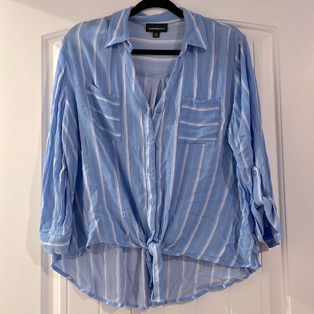 Fortune & Ivy Button Up Linen Shirt